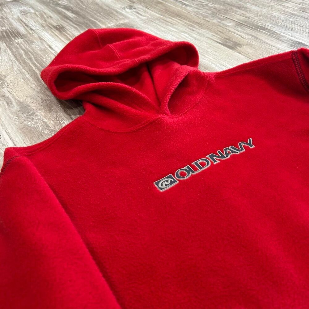 Authentic Vintage 90s/Y2K Old Navy red fleece performance outerwear hoodie